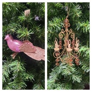 Set of 2, Sparkly Ornaments